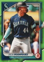 2024 Bowman #90 Julio Rodriguez Neon Green Baseball Card