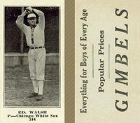1916 Gimbels #184 Ed. Walsh Baseball Card