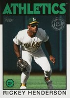 2021 Topps 1986 Topps Baseball 35th Anniversary #80 Rickey Henderson Baseball Card