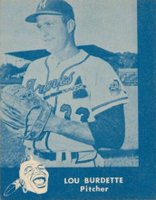 1960 Lake to Lake Dairy Milwaukee Braves # Lew Burdette Baseball Card