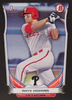 2014 Bowman Draft Picks #DP122 Rhys Hoskins Asia Black Baseball Card