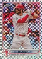 2022 Topps Chrome #220 Bryce Harper X-Fractor Baseball Card