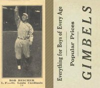 1916 Gimbels #14 Bob Bescher Baseball Card