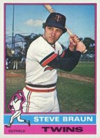 1976 Topps #183 Steve Braun Baseball Card