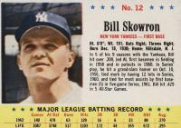 1963 Post Cereal #12 Bill Skowron Hand Cut Baseball Card