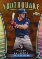 2024 Topps Chrome Youthquake #YQ57 Wyatt Langford Update-Gold Refractor Baseball Card