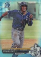 2017 Bowman Draft #BDC71 Fernando Tatis Jr. Chrome-Sky Blue Refractor Baseball Card