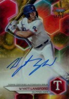 2023 Bowman's Best Best of 2023 Autographs #B23WL Wyatt Langford Gold Lava Baseball Card