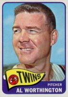 1965 Topps #216 Al Worthington Baseball Card