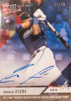 2018 Topps Now  #125C Ronald Acuna Jr. Autograph-Blue Baseball Card