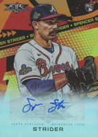 2022 Topps Fire Fire Autographs #SS Spencer Strider Orange Baseball Card