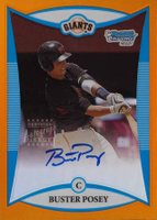 2008 Bowman Chrome Draft #128 Buster Posey Autograph-Orange Refractor Baseball Card