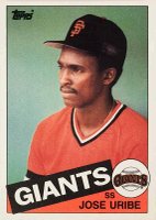 1985 Topps Traded #125T Jose Uribe Baseball Card