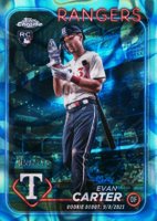 2024 Topps Chrome Update #USC199 Evan Carter Aqua/Blue Lava Lamp Baseball Card
