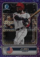 2020 Bowman Chrome Mega Box Spanning the Globe #STGJA Jo Adell Purple Refractor Baseball Card