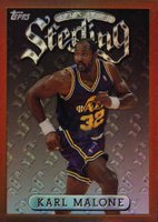 1996 Finest #52 Karl Malone Refractor Basketball Card