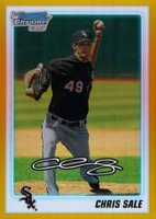 2010 Bowman Chrome Draft Picks & Prospects #BDPP92 Chris Sale Autograph-Gold Refractor Baseball Card
