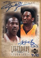 2001 Upper Deck Legends Legendary Signatures #MJ/KB Kobe Bryant/Michael Jordan Basketball Card