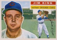 1956 Topps #74 Jim King White Back Baseball Card