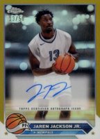 2023 Topps Chrome Topps Chrome Autographs #CGJJJ Jaren Jackson Jr. Gold Refractor Basketball Card
