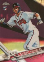 2017 Topps Chrome #8 Dansby Swanson Vertical-Pink Refractor Baseball Card
