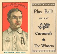 1910 Nadja Philadelphia Athletics # Amos Strunk World's Champion Baseball Card