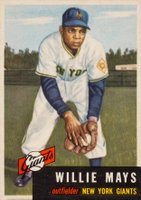 1953 Topps #244 Willie Mays Short print Baseball Card