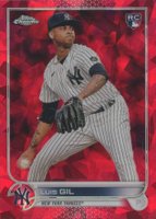 2022 Topps Chrome Sapphire Edition #131 Luis Gil Red Baseball Card