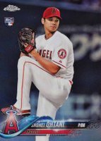 2018 Topps Chrome #150 Shohei Ohtani Pitching-Refractor Baseball Card
