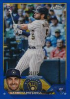 2023 Topps Chrome #110 Garrett Mitchell Blue Refractor Baseball Card