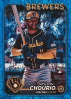 2024 Topps Update #US155 Jackson Chourio Blue Holo Foilboard Baseball Card
