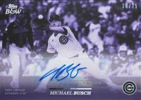 2024 Topps Black and White #27A Michael Busch Autograph-Purple Baseball Card
