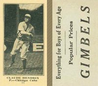 1916 Gimbels #77 Roy Hartzell Baseball Card