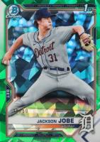 2021 Bowman Draft Chrome Sapphire Edition #BDC69 Jackson Jobe Green Baseball Card
