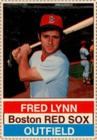 1976 Hostess #1 Fred Lynn Hand Cut Baseball Card