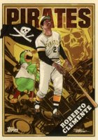 2021 Topps PROJECT70 #332 Roberto Clemente Silver Frame Artist Proof Baseball Card