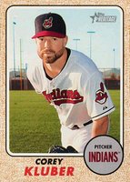 2017 Topps Heritage  #181 Corey Kluber Baseball Card