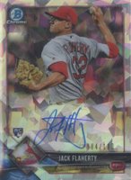 2018 Bowman Rookie Autographs Chrome #JF Jack Flaherty Atomic Refractor Baseball Card