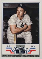 2022 Topps Salute to the Mick #STM1 Mickey Mantle Baseball Card