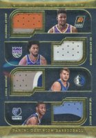 2018 Panini Dominion Quad Rookies Relics #DMLJ Ayton/Jackson Jr./Doncic/Bagley III Gold Basketball Card