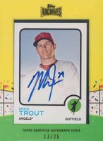 2013 Topps Archives 1973 Topps Mini Framed Autographs #73MMT Mike Trout Baseball Card