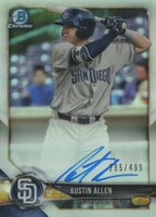 2018 Bowman Chrome Prospects Autographs #BCPAAAL Austin Allen Refractor Baseball Card