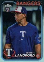 2024 Topps Chrome #122 Wyatt Langford Variation Baseball Card