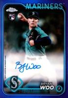 2024 Topps Chrome Update Chrome Baseball Update Series Autographs #ACBW Bryan Woo Purple Refractor Baseball Card