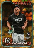 2024 Topps Chrome Sapphire #60 Jasson Dominguez SP-Gold Baseball Card