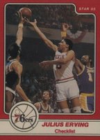1984 Star Julius Erving #1 Julius Erving Checklist Basketball Card