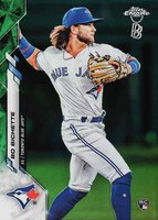 2020 Ben Baller Chrome #150 Bo Bichette Green Refractor Baseball Card