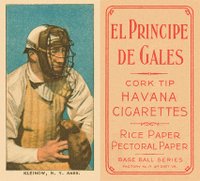 1909 White Borders El Principe De Gales #256 Red Kleinow Catching-New York Baseball Card