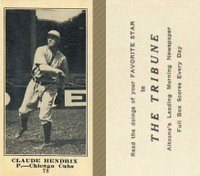 1916 Altoona Tribune #78 Claude Hendrix Baseball Card