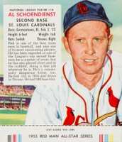 1955 Red Man Tobacco #18 Red Schoendienst Baseball Card